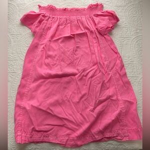 Vineyard Vines Vibrant Pink Smocked off the shoulder dress